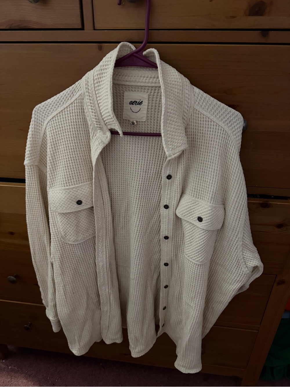 Aerie Lumberjane Knit Waffle Top